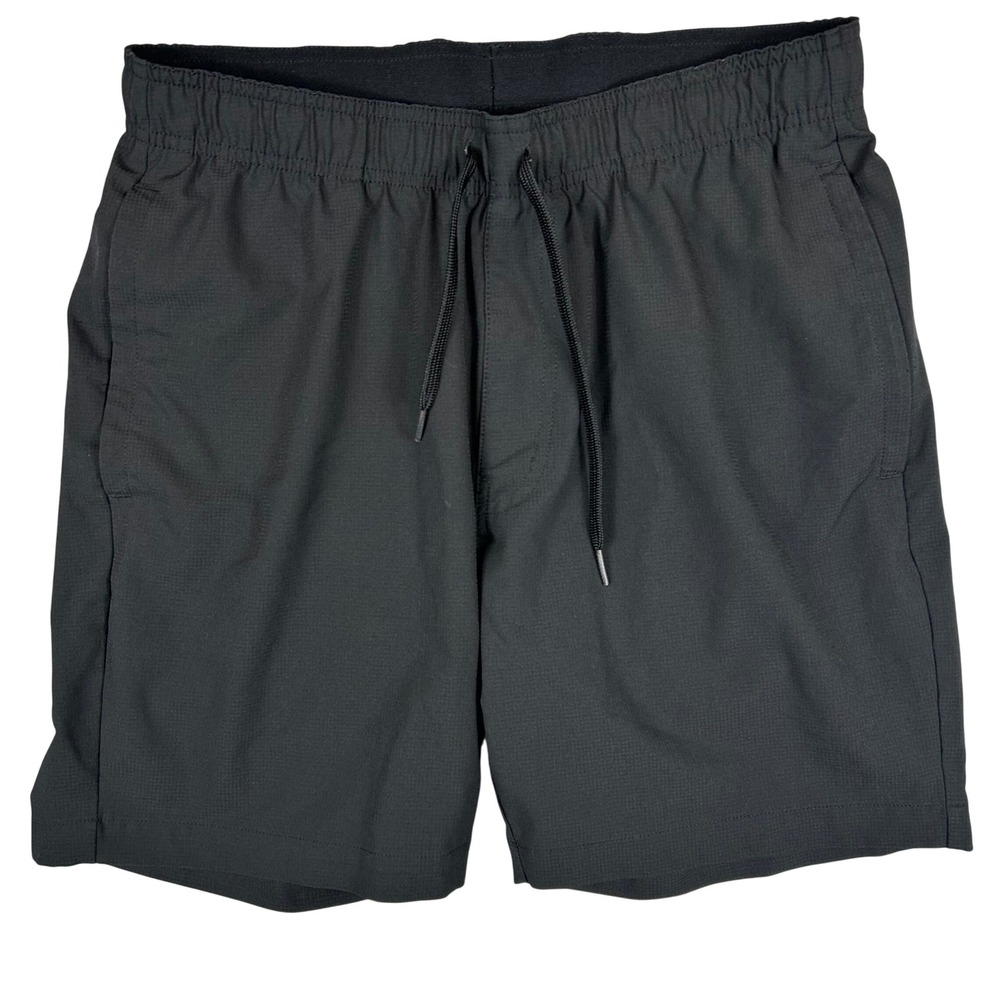 TravisMathew Mens Black Active Golf Shorts Elastic Waist Drawstring Size Small